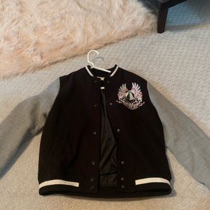 Embroidered bomber jacket